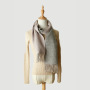 Unisex Two-Colours Plain Wool Skinny Scarf  for Keeping Warm